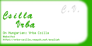 csilla vrba business card